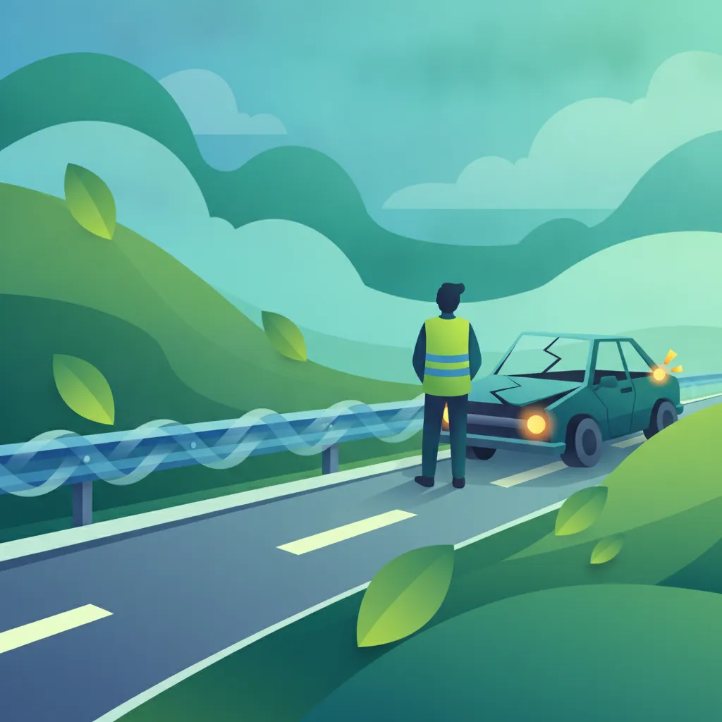 Verhalten bei Panne oder Unfall Unterrichtsbild