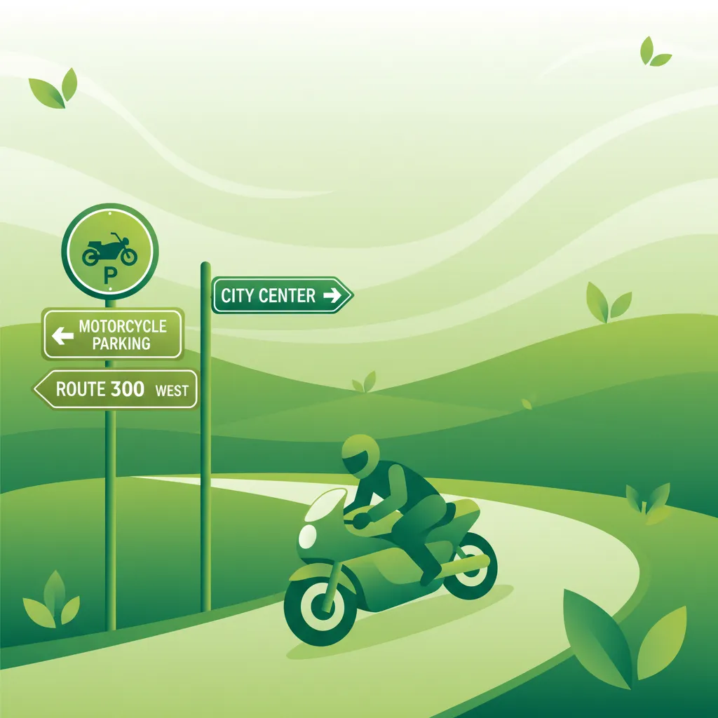 Wegwijzers en Informatieborden voor Motorrijders Lektionsübersichtsbild