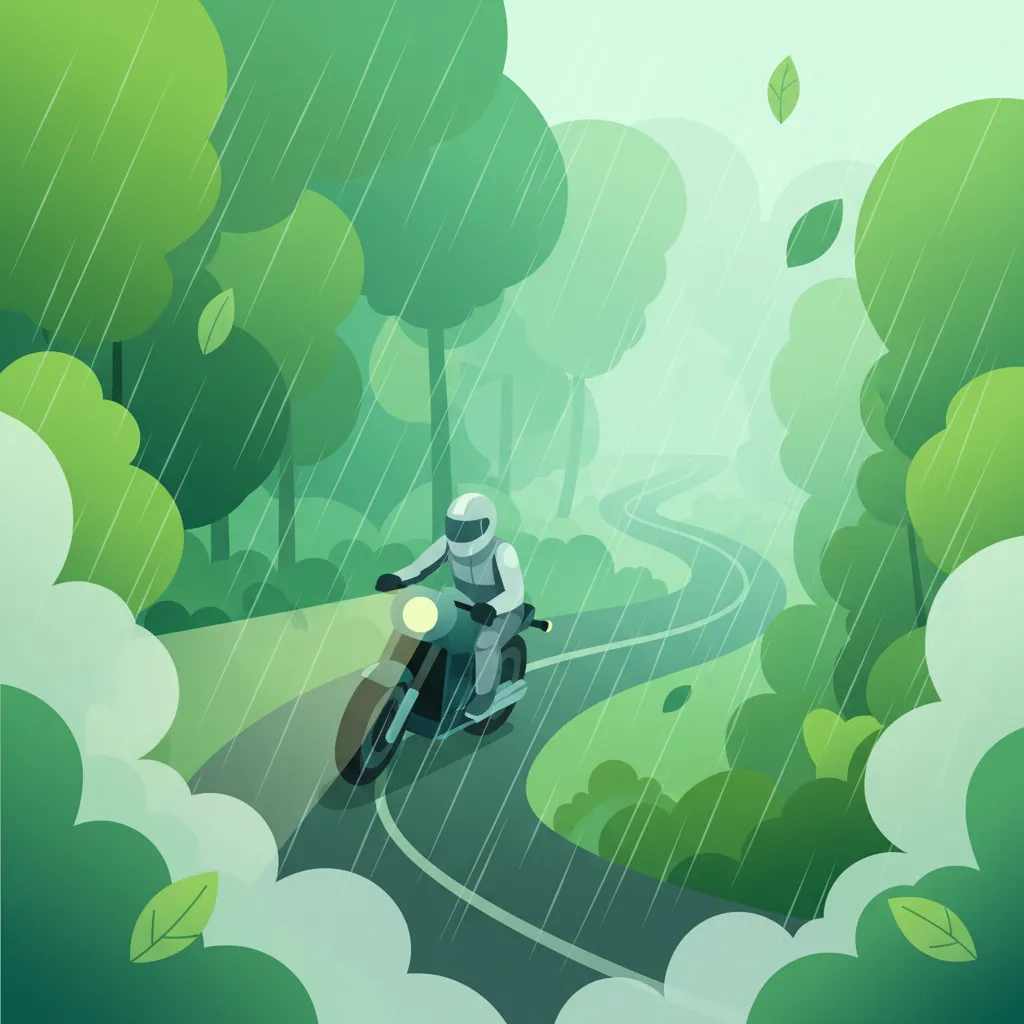 Fahren bei Regen, Nebel und schlechter Sicht Unterrichtsbild