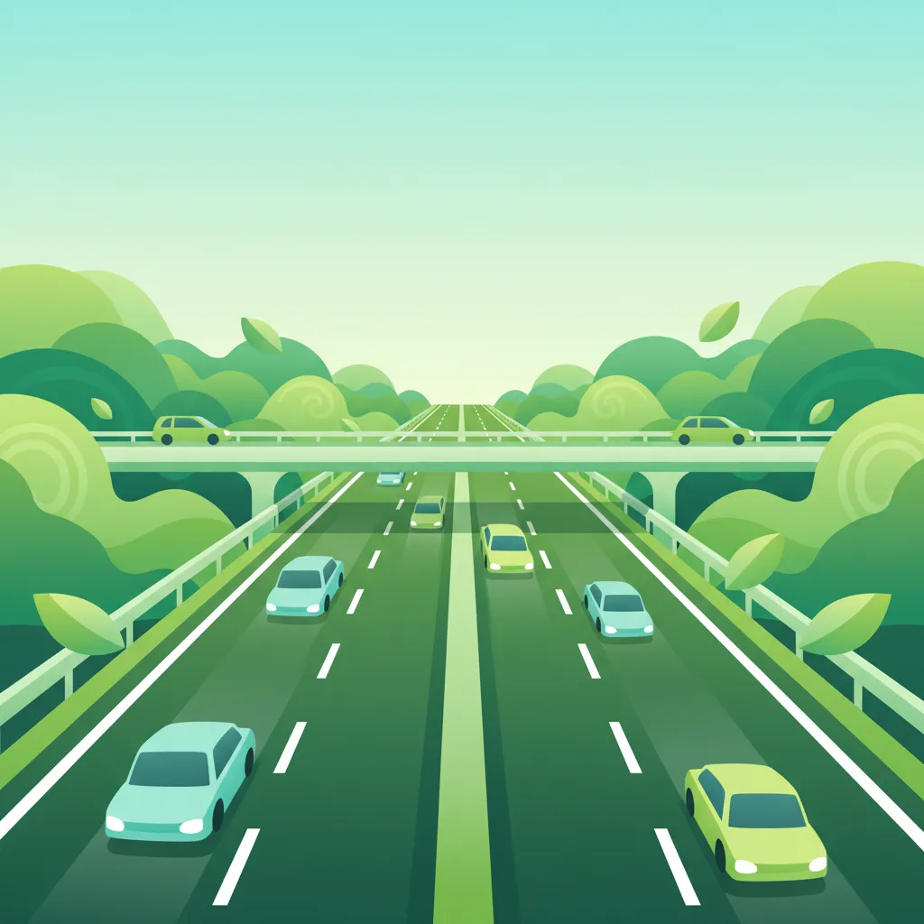 Sicherheitsabstände bei hohem Tempo auf Autobahnen Unterrichtsbild