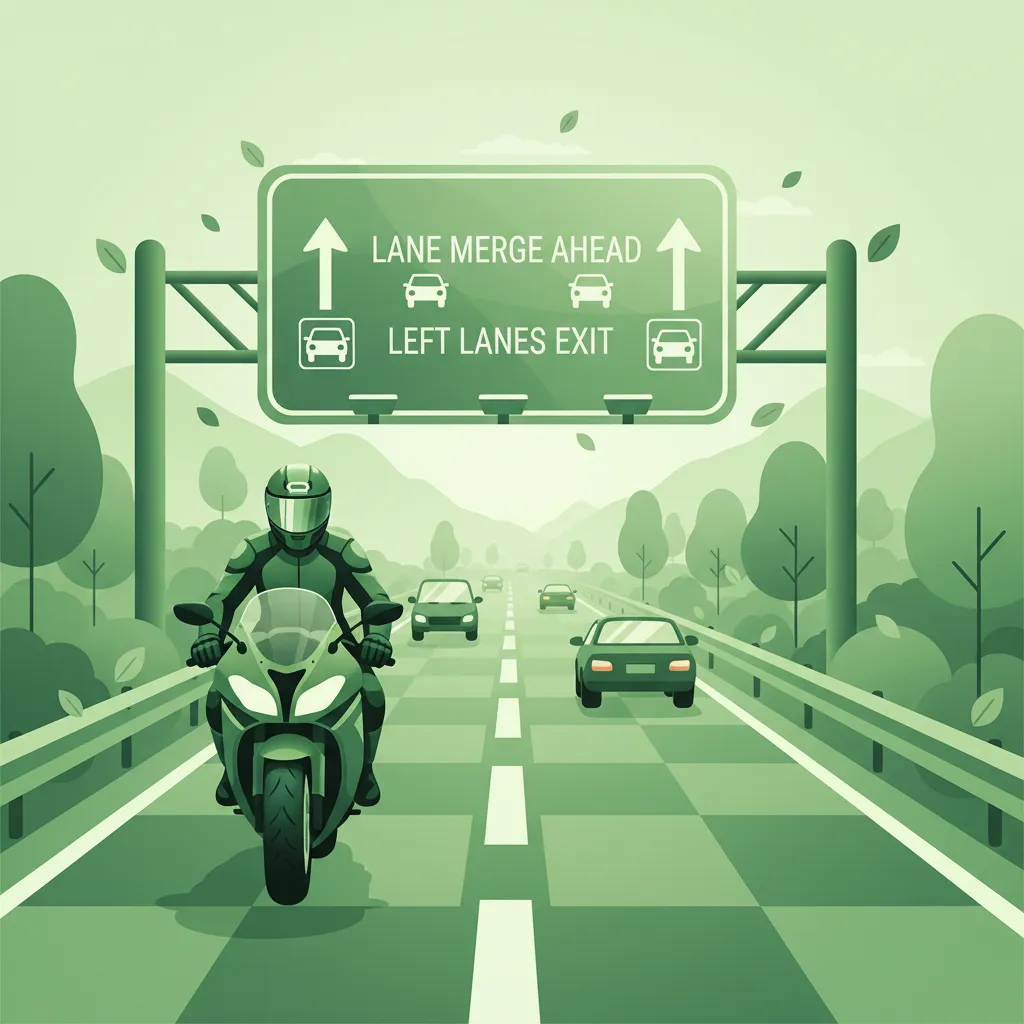 Gefahren auf Autobahnen speziell für Motorradfahrer Unterrichtsbild