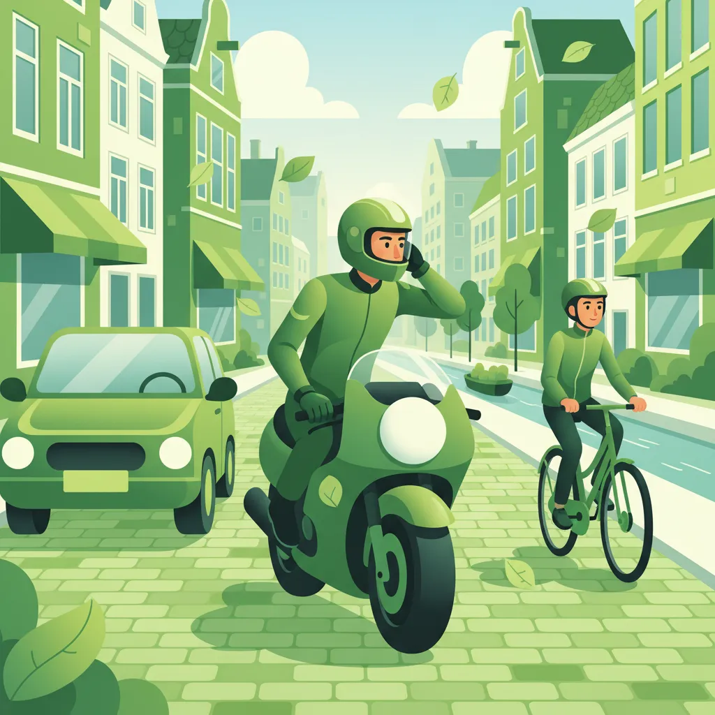 Management von toten Winkeln für Motorradfahrer Unterrichtsbild