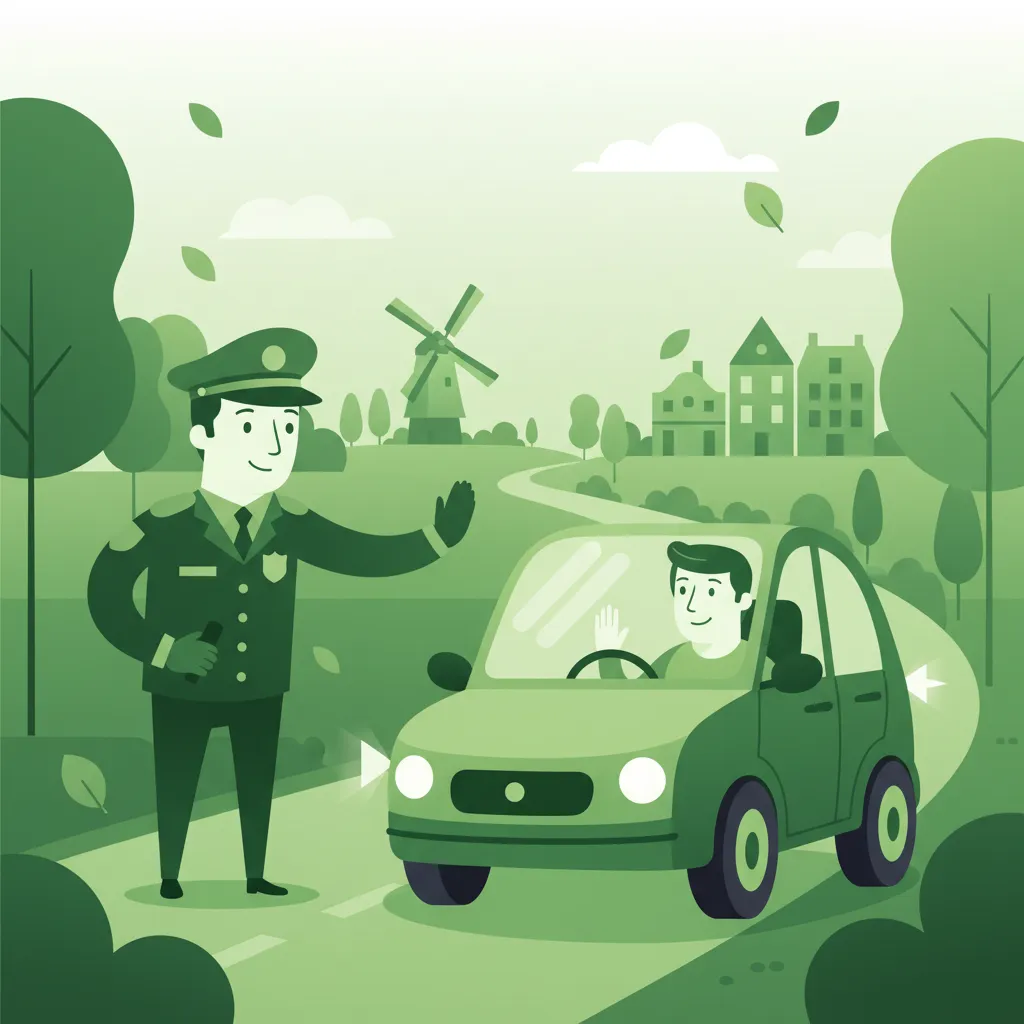Vorbereitung auf Polizeikontrollen und technische Überprüfungen Unterrichtsbild