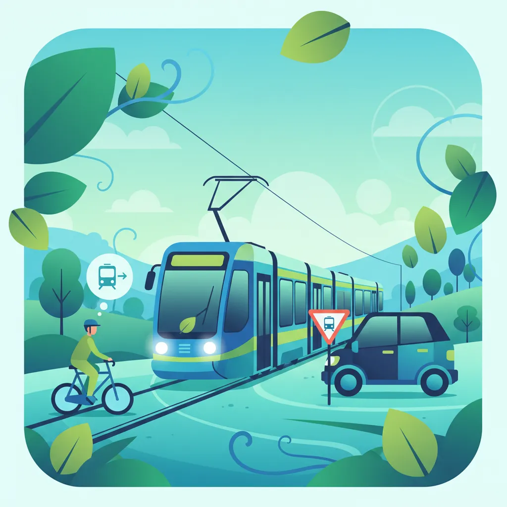 Vorfahrt an Tramhaltestellen (tramoversteek) Unterrichtsbild