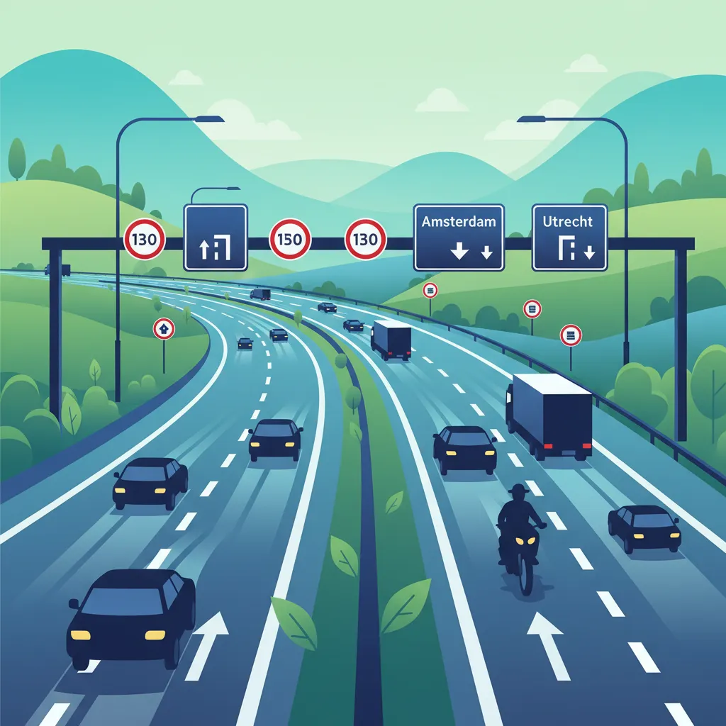 Autosnelweg (Autobahn) Regeln Unterrichtsbild