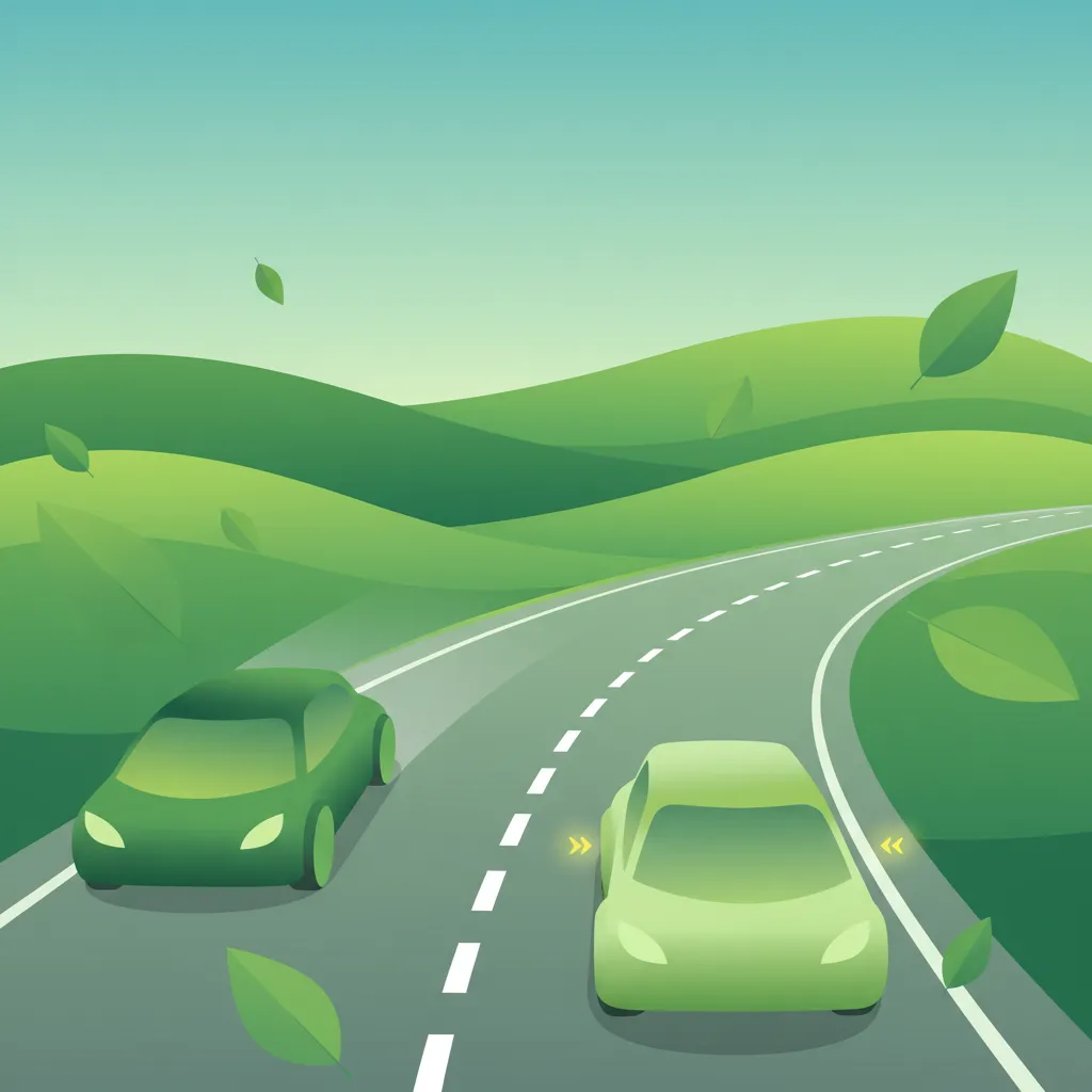 Einfahrt, Einfädeln und Ausfahrt auf der Autobahn Unterrichtsbild