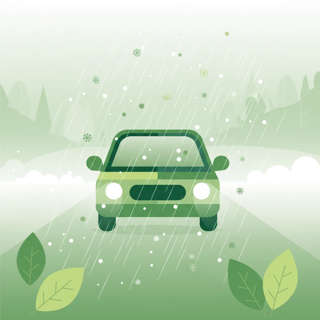 Fahren bei widrigen Wetterbedingungen Unterrichtsbild