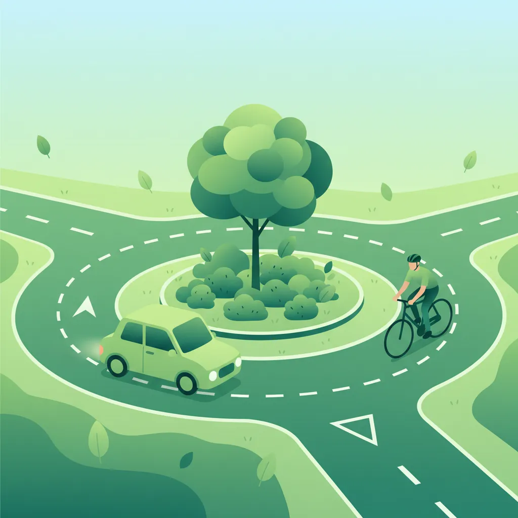 Vorfahrtsregeln & Kreisverkehrsnavigation Lektionsübersichtsbild
