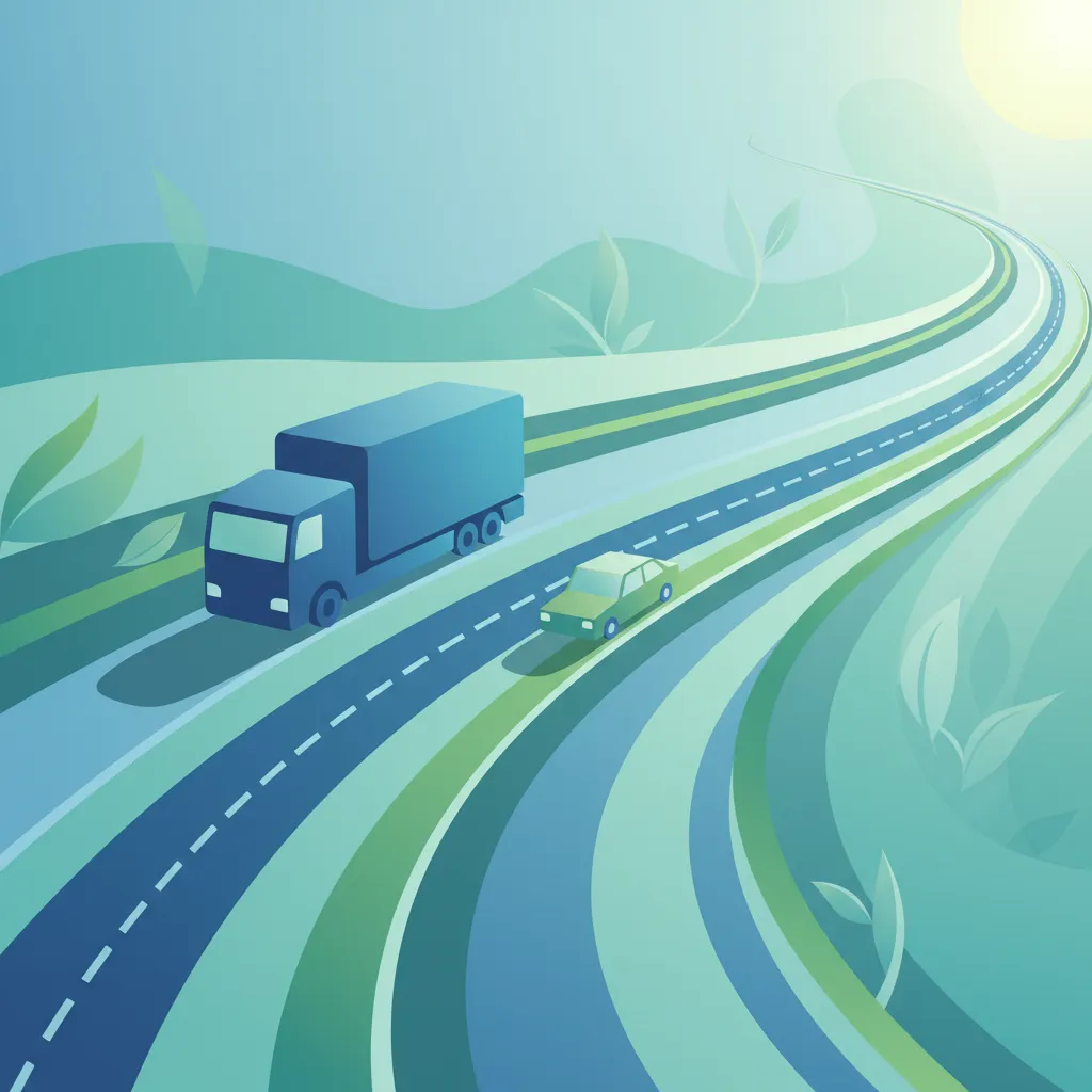 Überholen und Fahrspurdisziplin für Lkw Unterrichtsbild