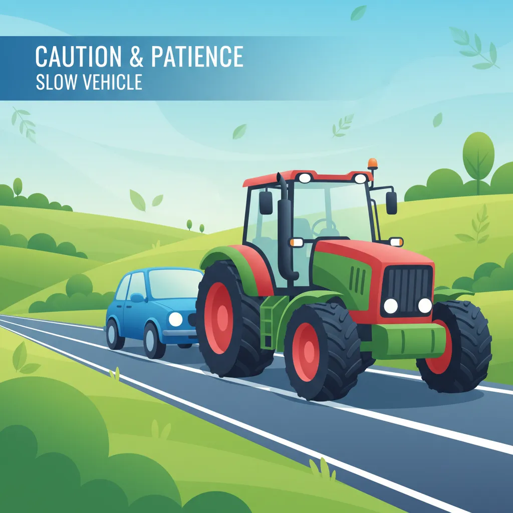 Landwirtschaftliche Fahrzeuge und langsame Fahrzeuge Unterrichtsbild