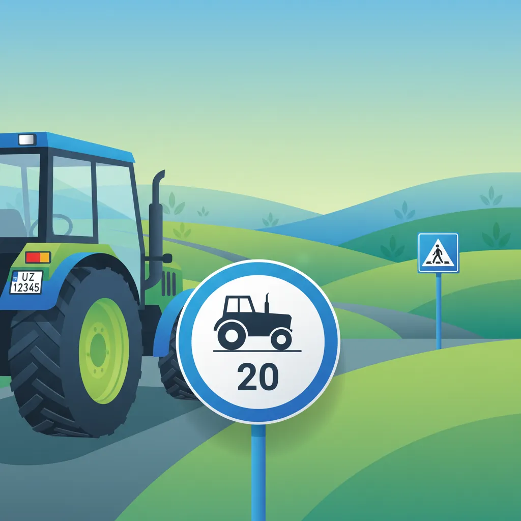 Allgemeine Verkehrszeichen für Traktoren Unterrichtsbild