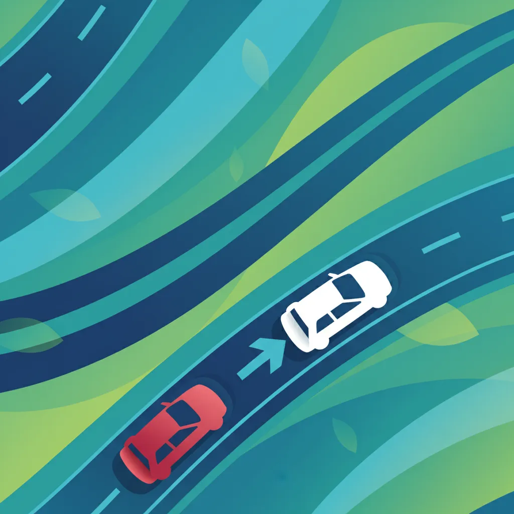Einfädeln und Fahrstreifenwechsel auf Autobahnen Unterrichtsbild