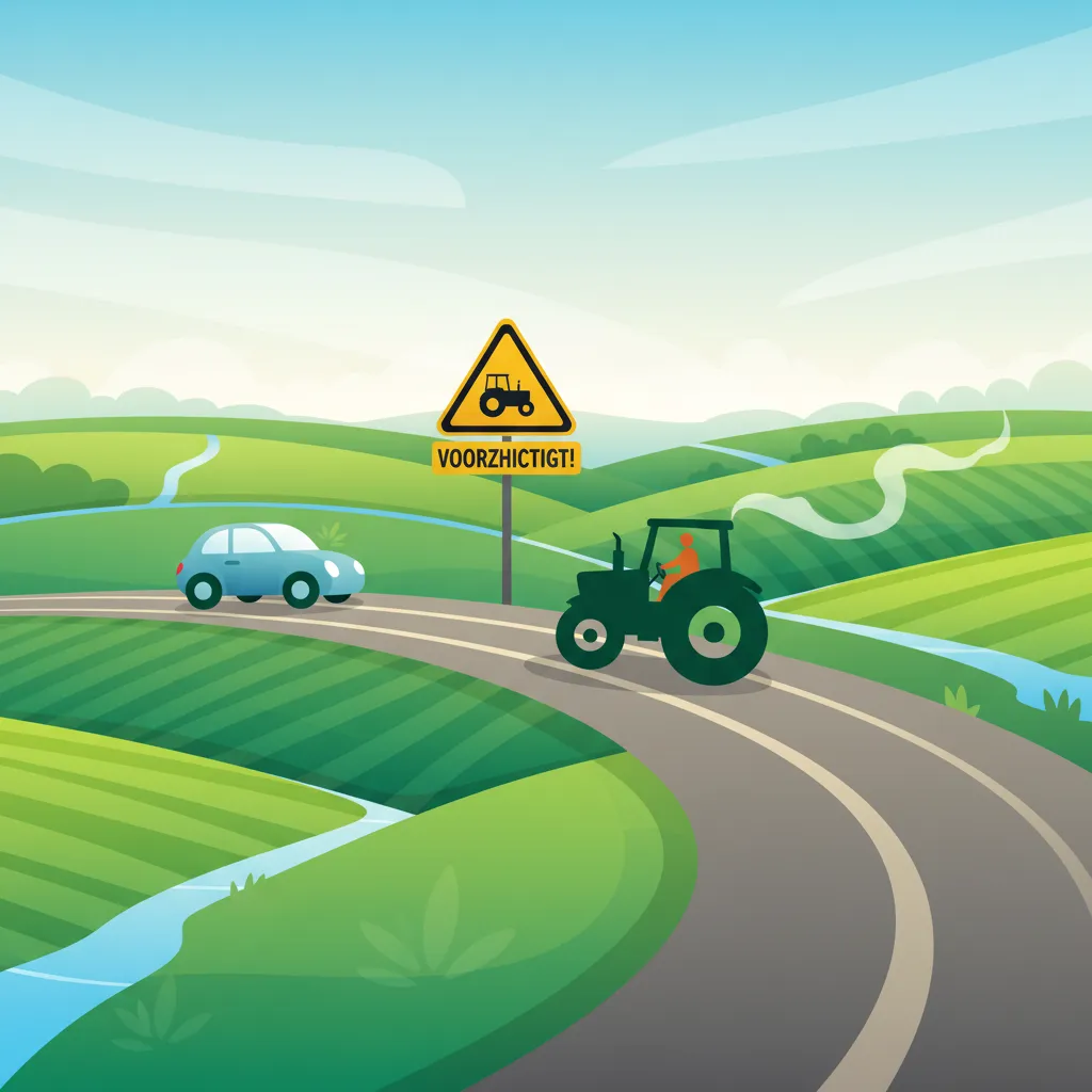 Ländliche Straßen und landwirtschaftliche Fahrzeuge Unterrichtsbild