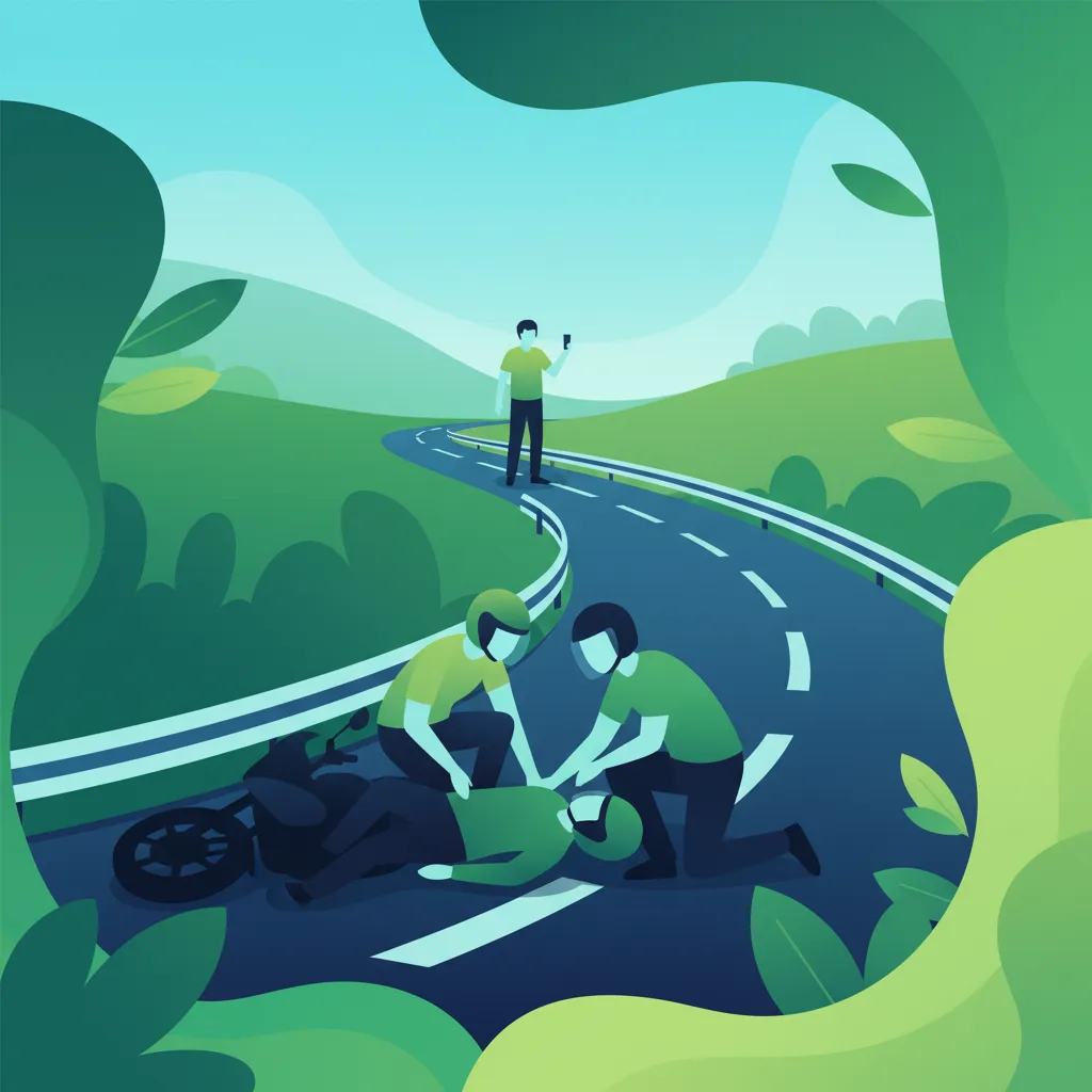 Obraz lekcji Podstawy pierwszej pomocy dla motocyklistów i świadków wypadku