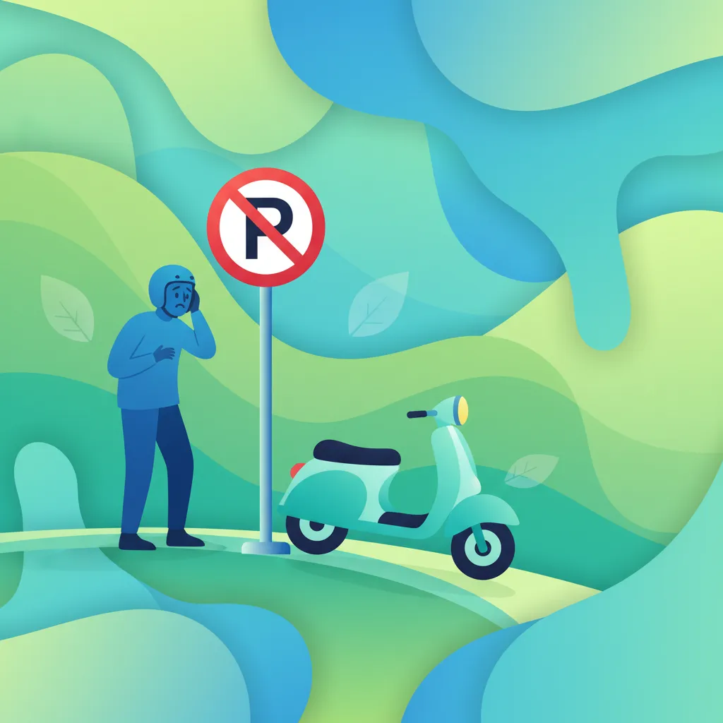 Moped-Parkregelungen (Parkeringsförbud) Unterrichtsbild