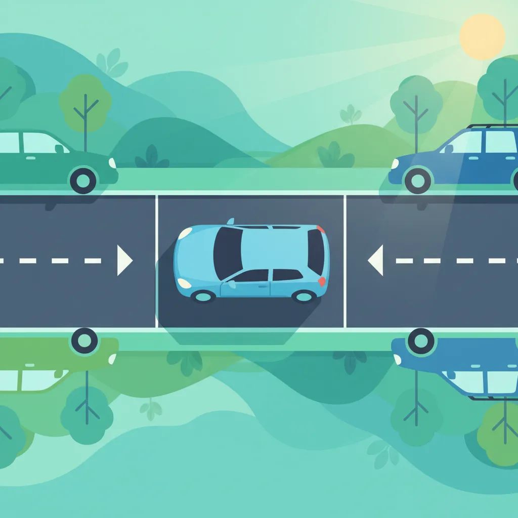 Rückwärtsfahren und Parkmanöver Unterrichtsbild