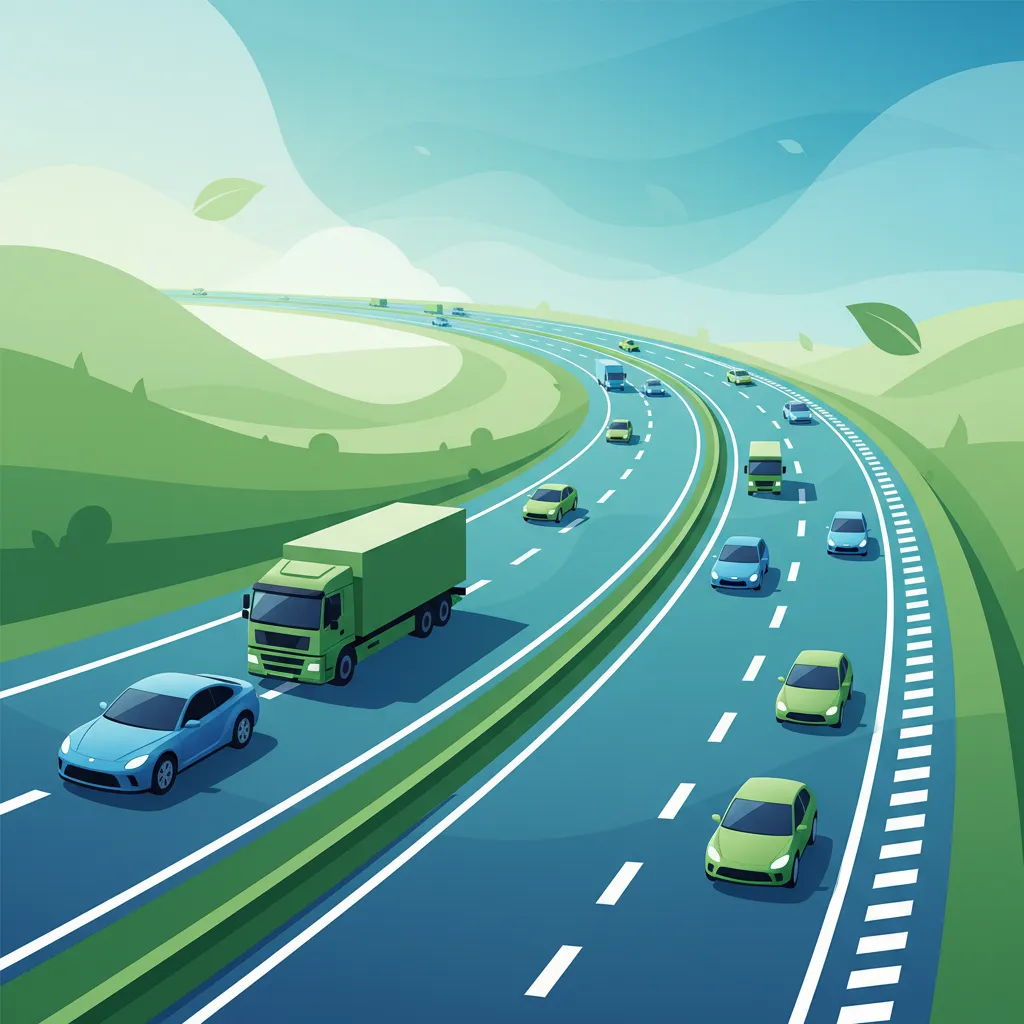 Autobahnfahren und Überholen Unterrichtsbild