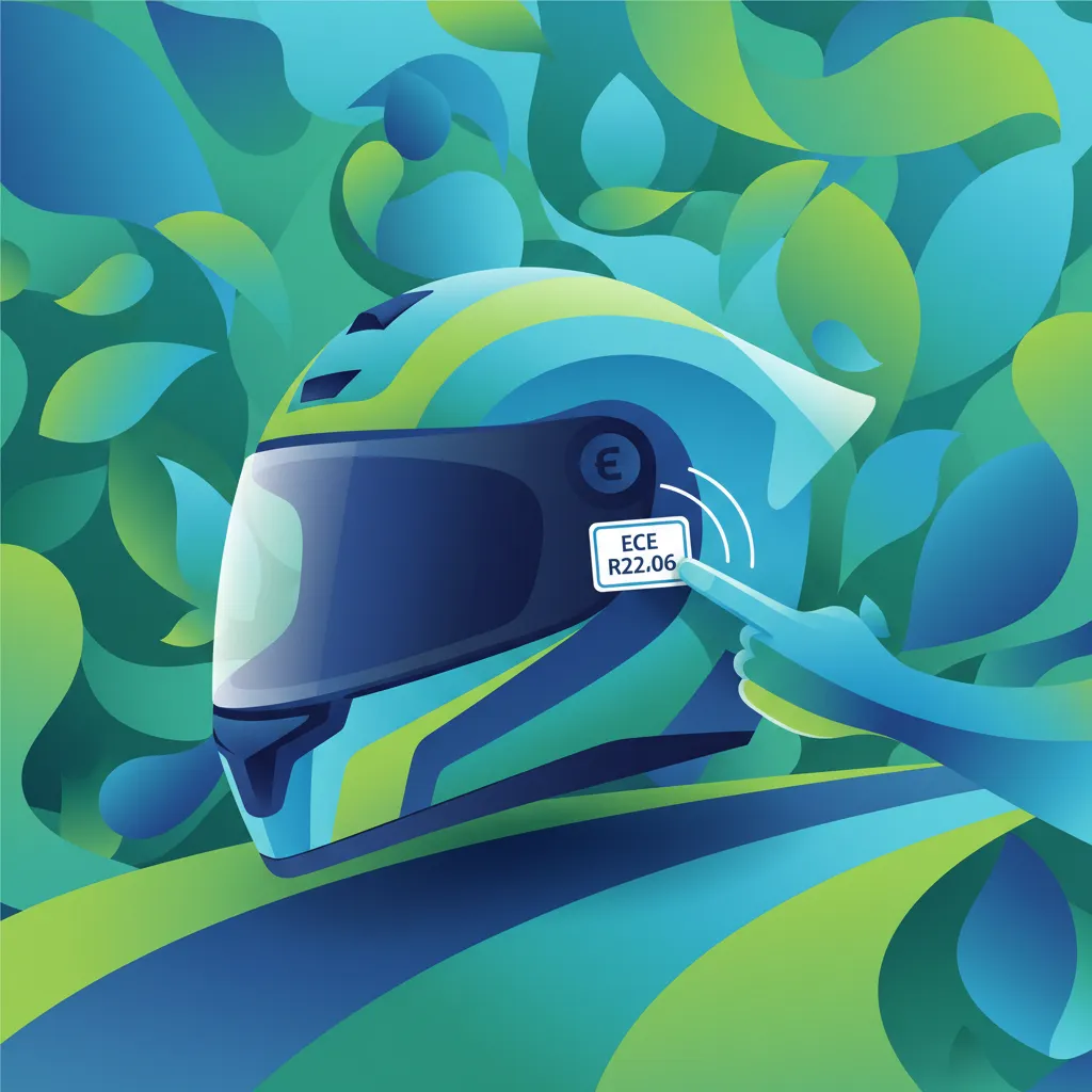 Pflichtangaben für Helme (EU-Norm) Unterrichtsbild