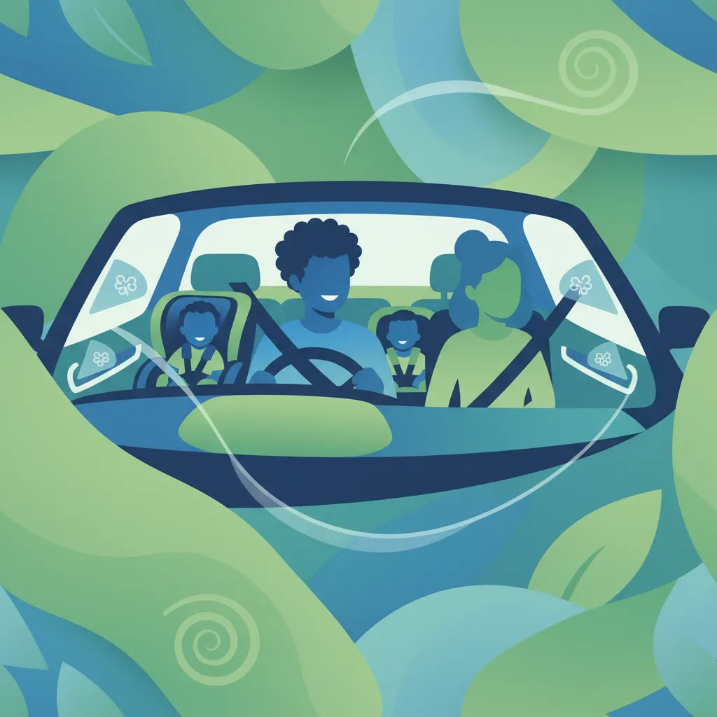 Airbags, Sicherheitsgurte und Kindersitze Unterrichtsbild