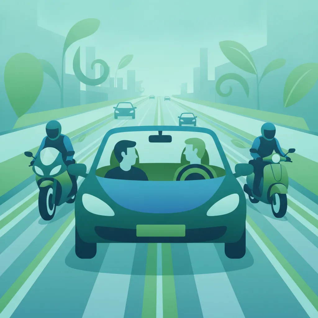 Obraz lekcji Świadomość obecności motocyklistów i użytkowników skuterów
