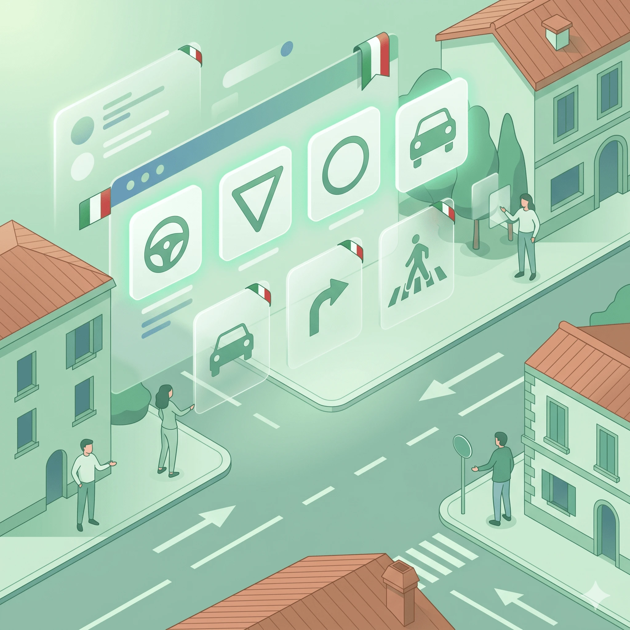 Umfassendes Glossar zu Begriffen, Regeln und offiziellen Verkehrszeichen der italienischen Theorieprüfung