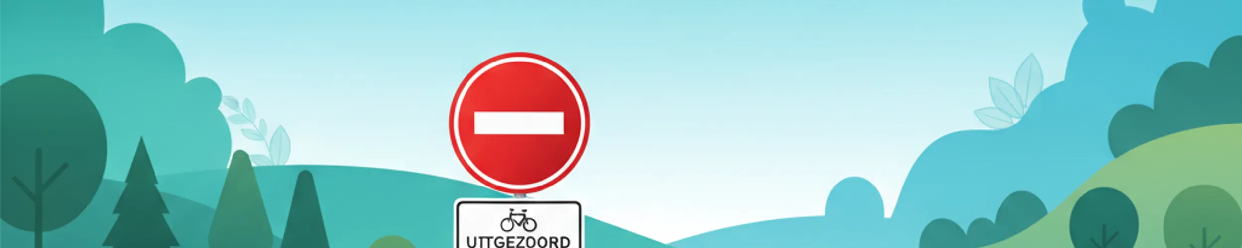Belgisches Verbotsschild und seine Ausnahmen