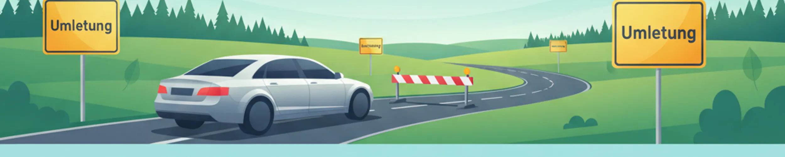 Befolgen von Umleitungen im deutschen Verkehr