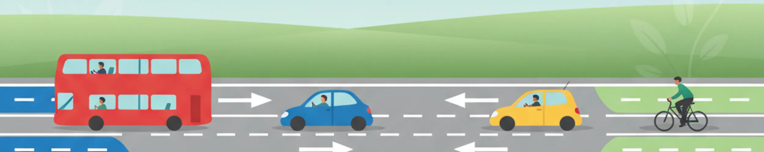 Comprender las líneas continuas y las marcas viales en el tráfico danés