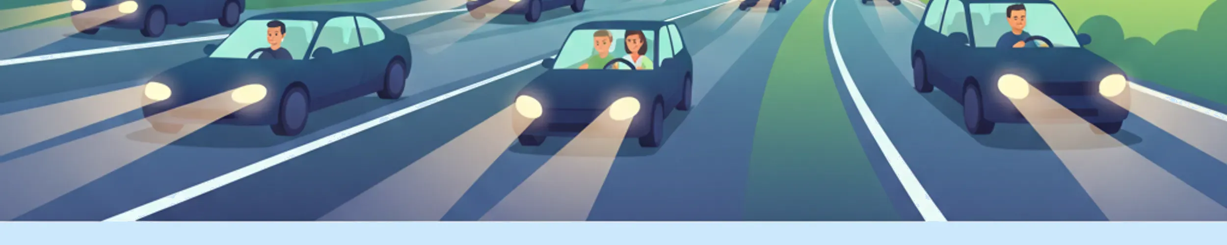 Fahrzeugbeleuchtung und Sichtregeln im dänischen Verkehr