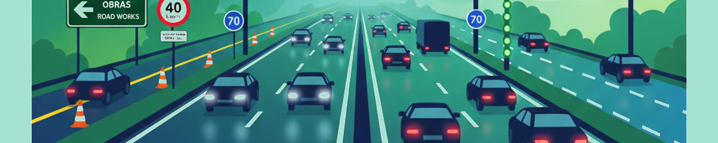 Sonderfahrspuren im spanischen Straßenverkehr