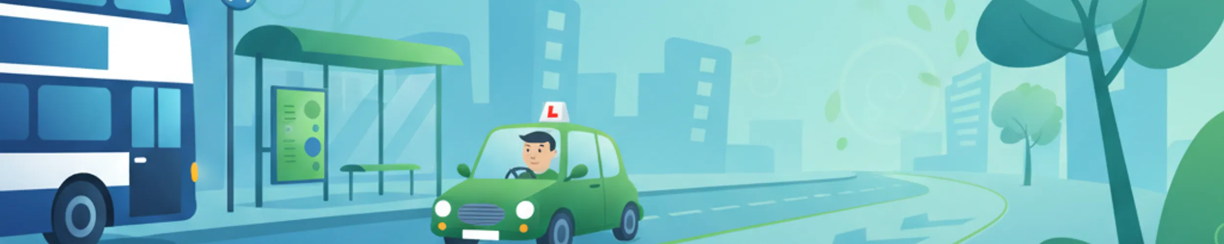 Carriles de autobús, paradas de autobús y normas de transporte público en Gran Bretaña