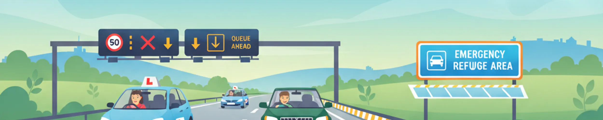 Motorway and Smart Motorway Rules for GB Learner Drivers