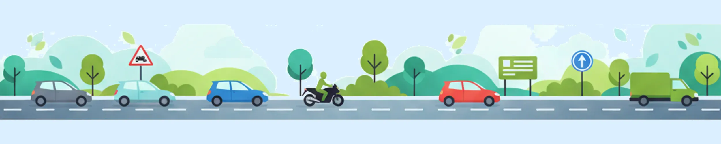 Normas de los motociclistas y el adelantamiento de tráfico para conductores de GB