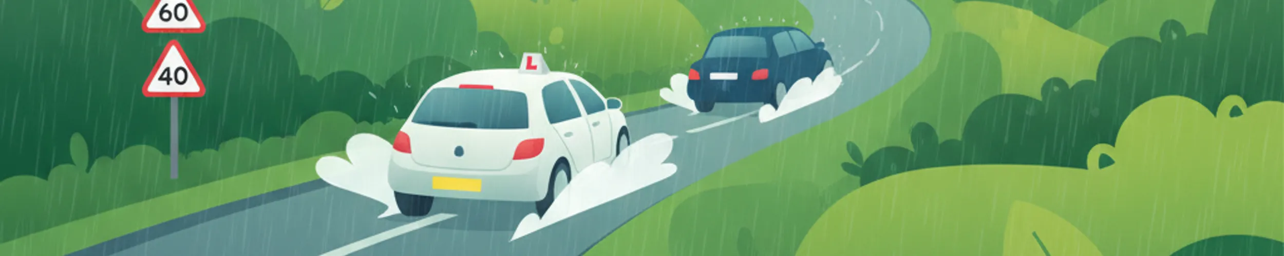 Riesgos de Conducir con Lluvia para Automovilistas Noveles y Aprendices en Irlanda