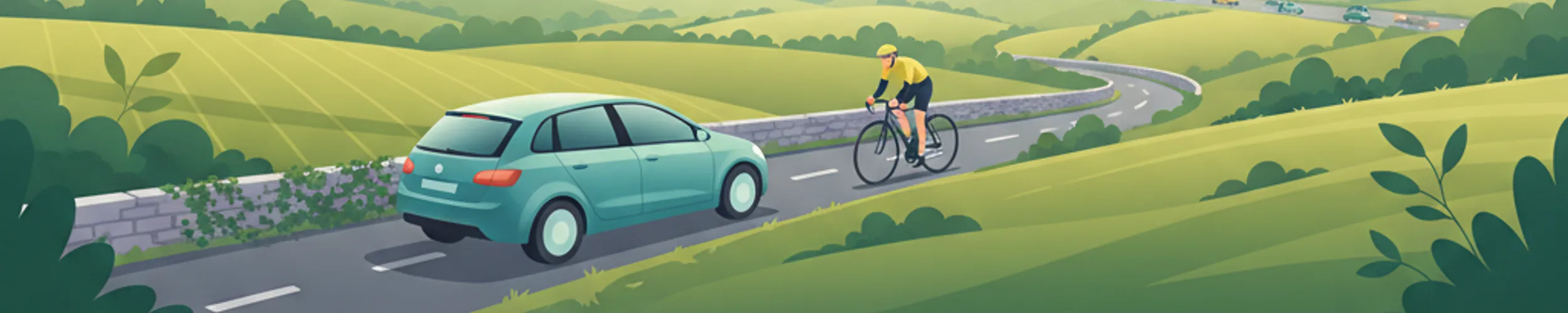 Navigating Cyclists on Narrow Irish Roads for Your Theory Test