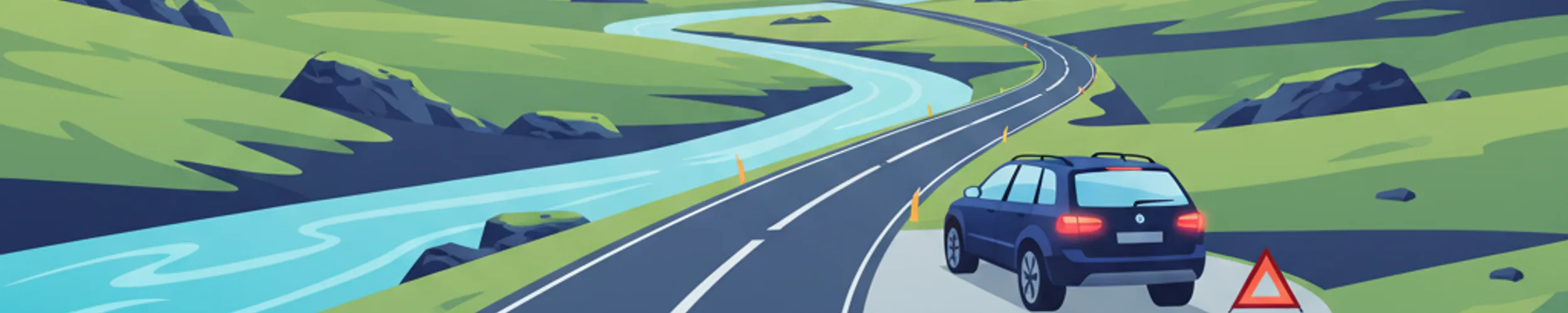 Safe Parking and Emergency Stops on Icelandic Rural Roads