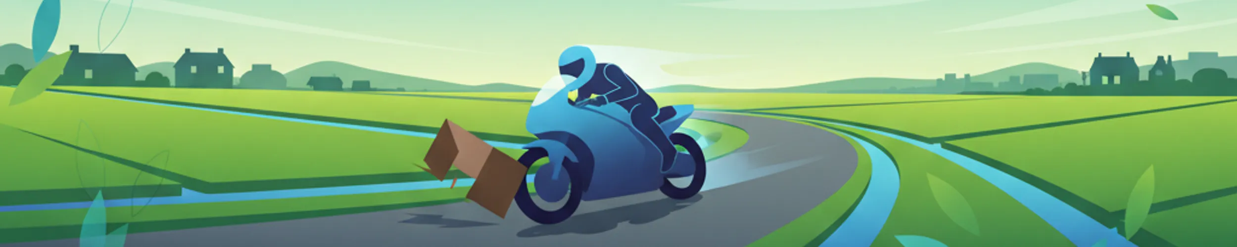 Fortgeschrittene Ausweichmanöver für die holländische Motorrad-Theorie A
