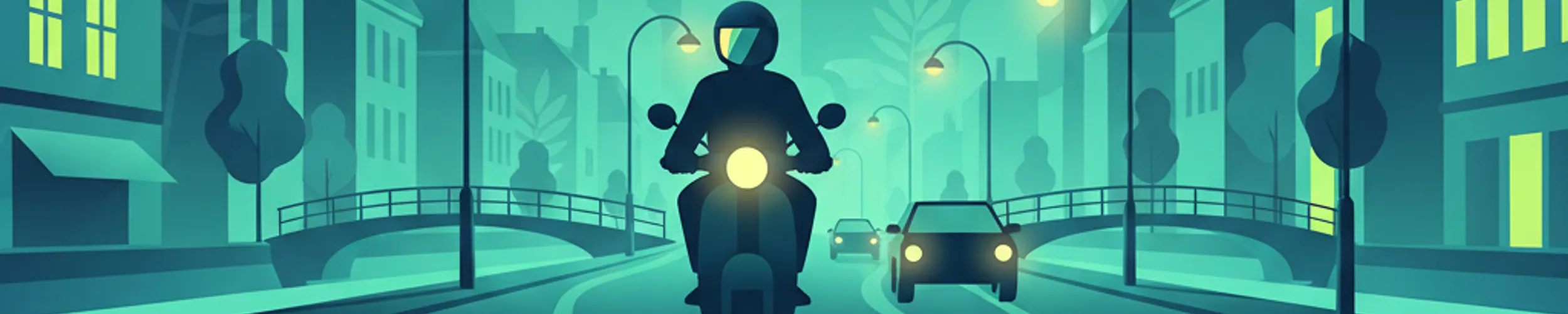 Gefahren beim Nachtfahren für AM-Mopedfahrer in den Niederlanden