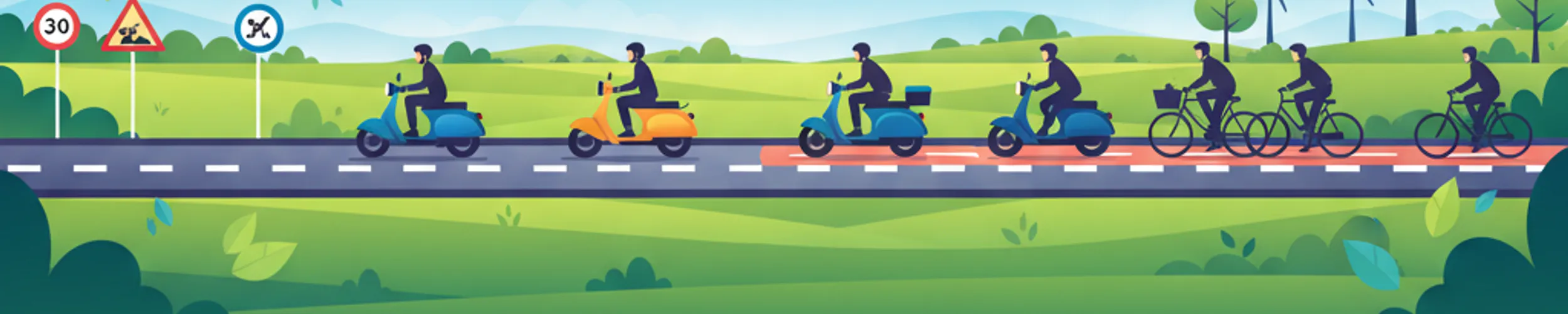 Conduite en groupe sécurisée pour cyclomoteurs dans le trafic néerlandais