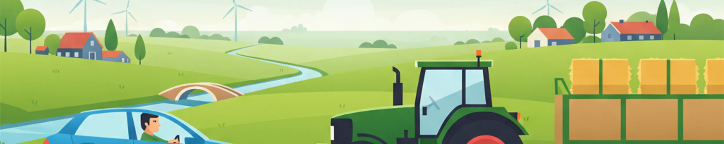 Naviguer sur les routes avec des véhicules agricoles et lents aux Pays-Bas