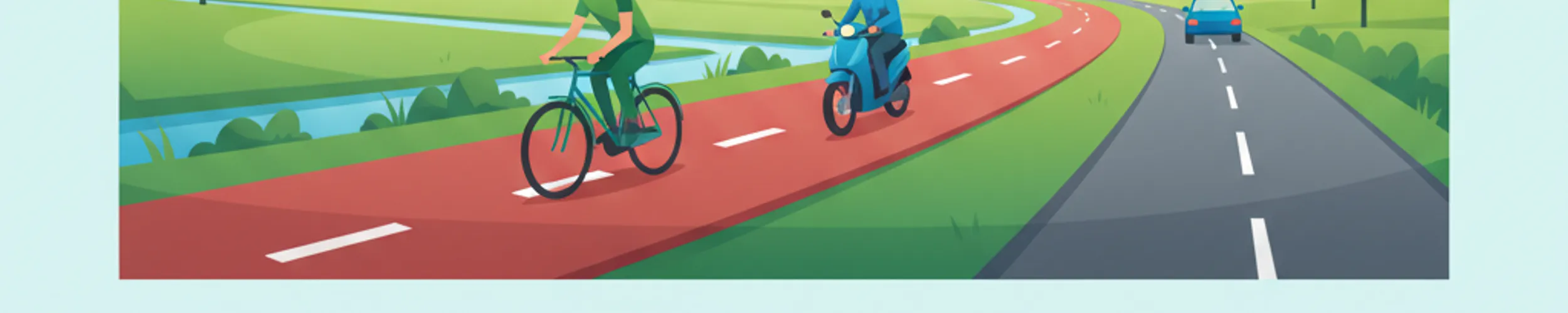 Moped-Straßenpositionierung und -blinken im niederländischen Verkehr