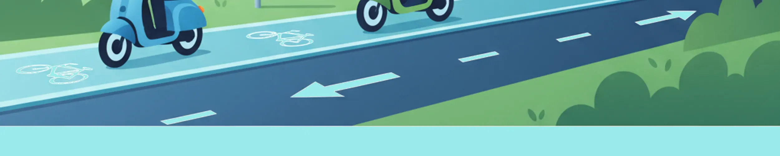 Moped und Leichtmofa-Positionierung auf der Straße in den Niederlanden