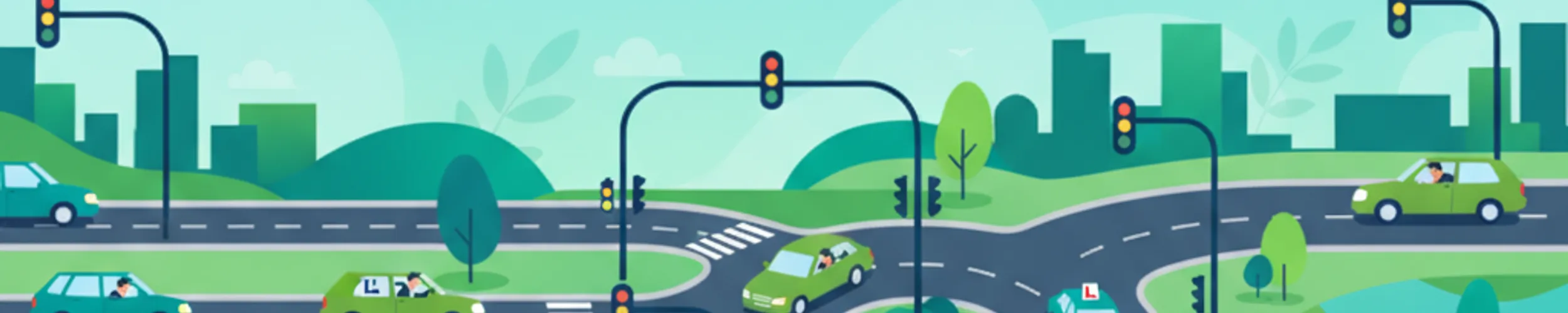 Rond-points avec feux de circulation pour le code de la route polonais