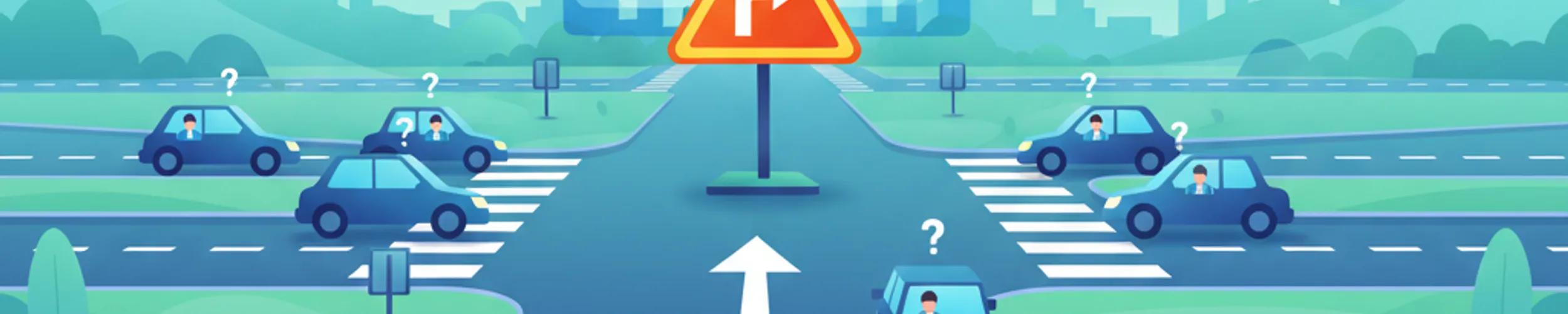Widersprüchliche Verkehrszeichen und Markierungen in Polen
