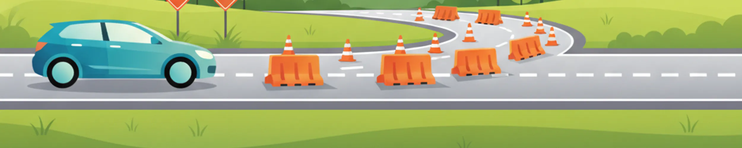 Maîtriser les chantiers temporaires : Signalisation et modifications de la voirie pour la conduite en Pologne