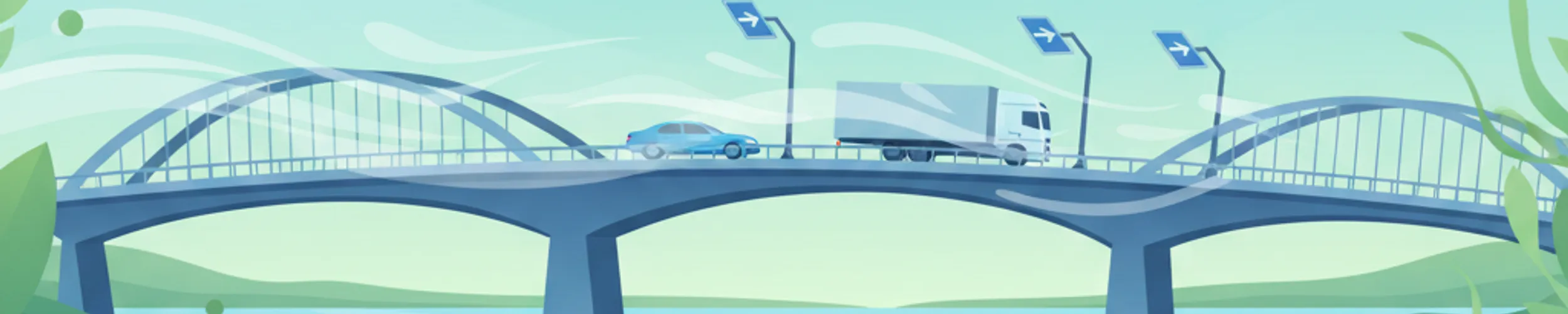 Fahrt im starken Seitenwind auf schwedischen Brücken meistern