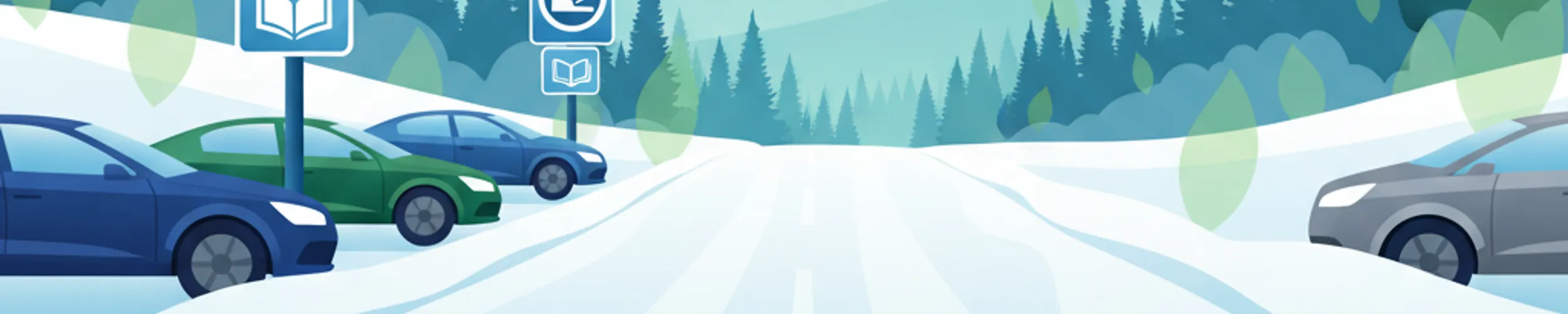 Sicheres Parken in der Nähe von Schneepflugrouten in Schweden