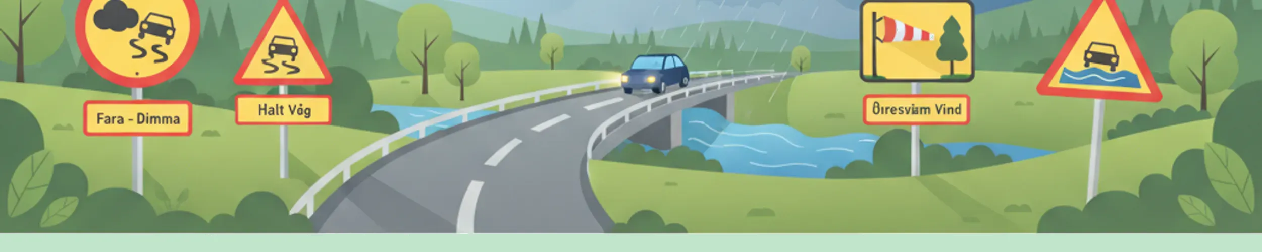 Weather Warning Signs and Conditions in Swedish Traffic