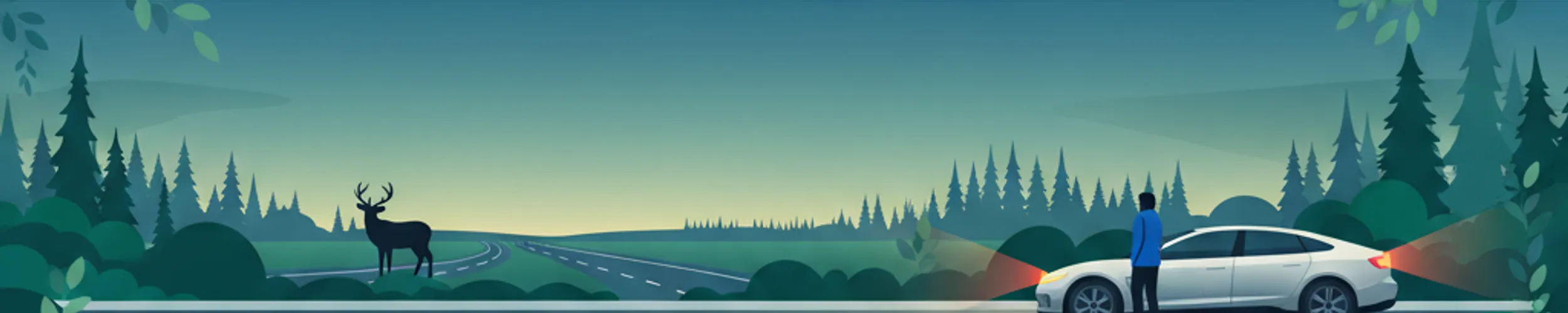 Sicheres Verhalten nach Wildunfällen in Schweden