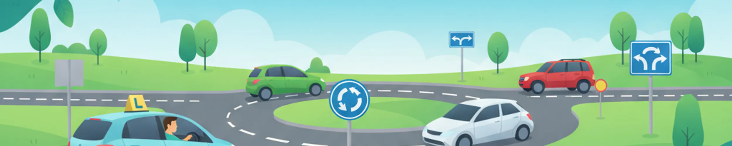 Priorité et entrée sécuritaire dans les ronds-points sur les routes suédoises
